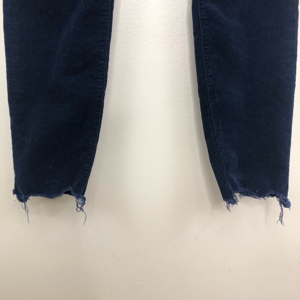 Mother high waisted looker ankle chew hopscotch blue corduroy size 25 - Picture 3 of 15